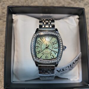 Invicta Women's Silver Watch with Green Dial